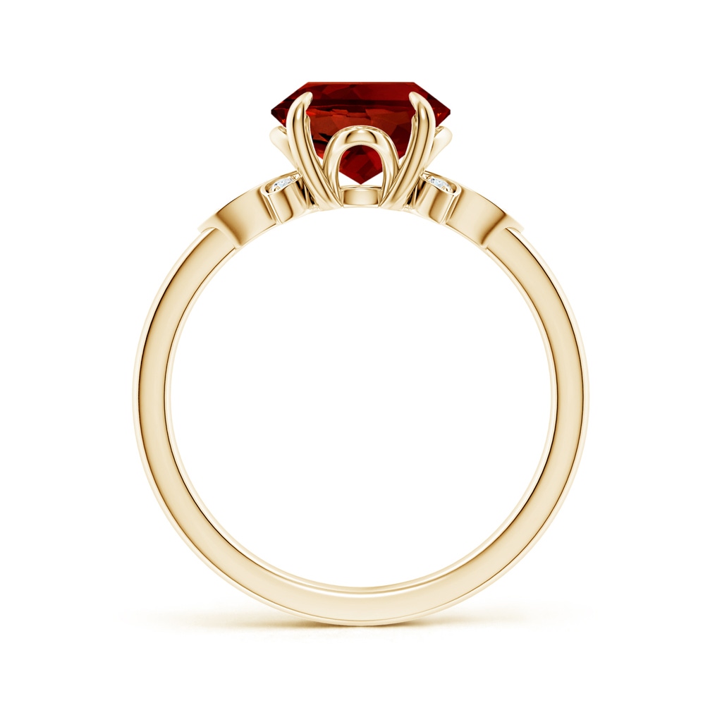 10x8mm Labgrown Lab-Grown Nature-Inspired Oval Ruby Engagement Ring in Yellow Gold - side 199