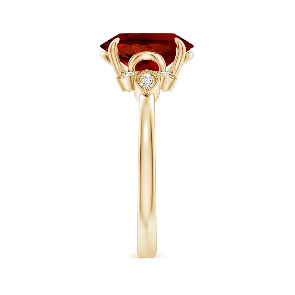 10x8mm Labgrown Lab-Grown Nature-Inspired Oval Ruby Engagement Ring in Yellow Gold side 299