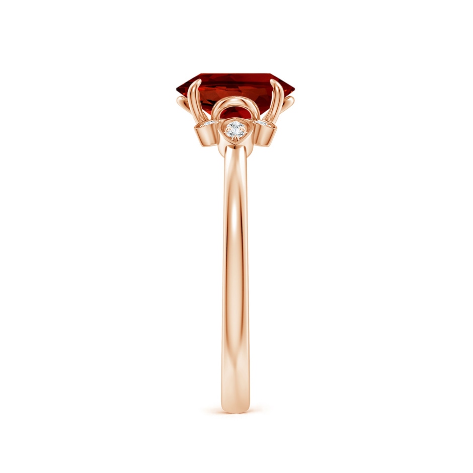 8x6mm Labgrown Lab-Grown Nature-Inspired Oval Ruby Engagement Ring in Rose Gold side 299