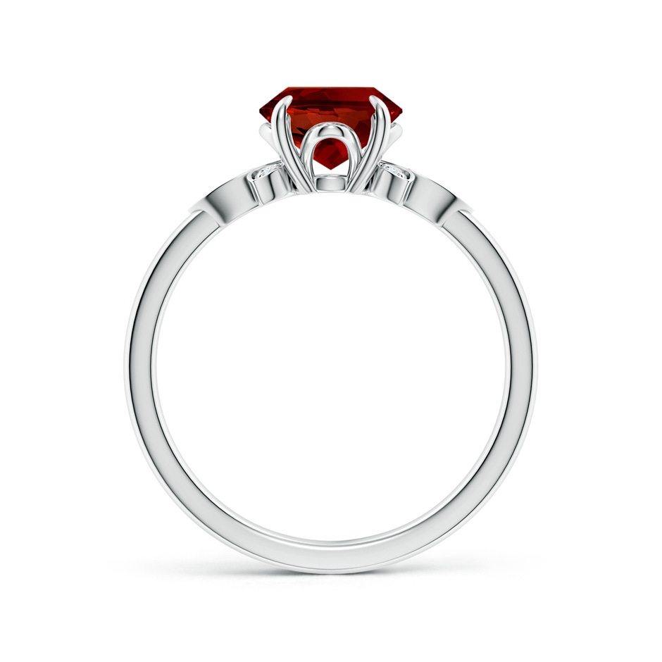 9x7mm Labgrown Lab-Grown Nature-Inspired Oval Ruby Engagement Ring in White Gold side 199