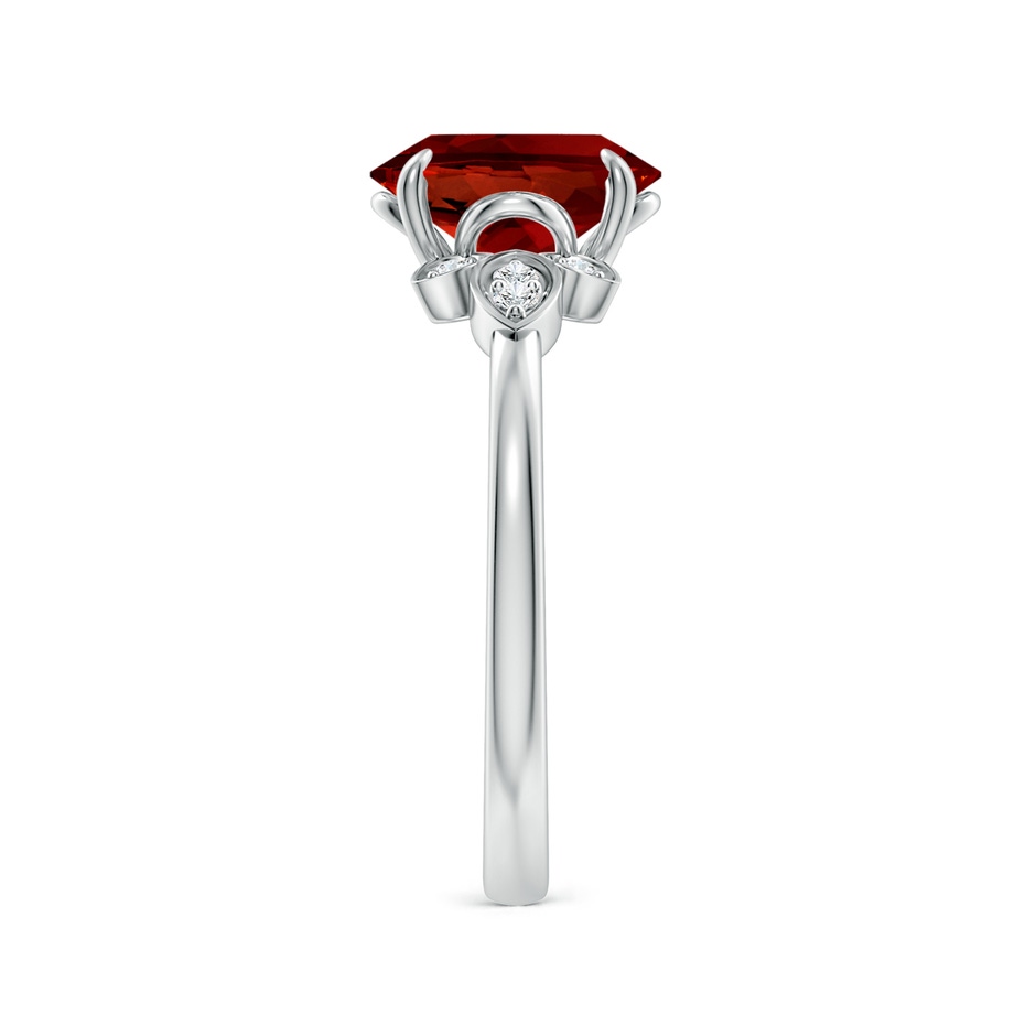 9x7mm Labgrown Lab-Grown Nature-Inspired Oval Ruby Engagement Ring in White Gold side 299