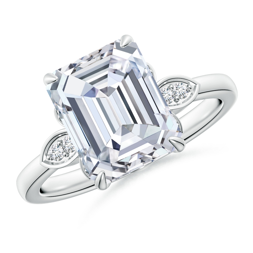 10x7.5mm FGVS Lab-Grown Nature-Inspired Emerald-Cut Diamond Engagement Ring in P950 Platinum