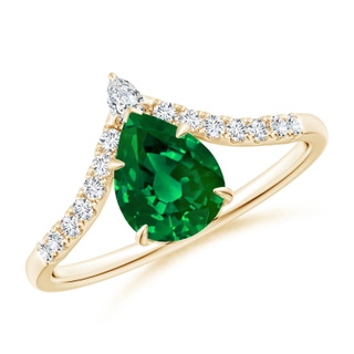 Pear Lab-Grown Lab Grown Emerald