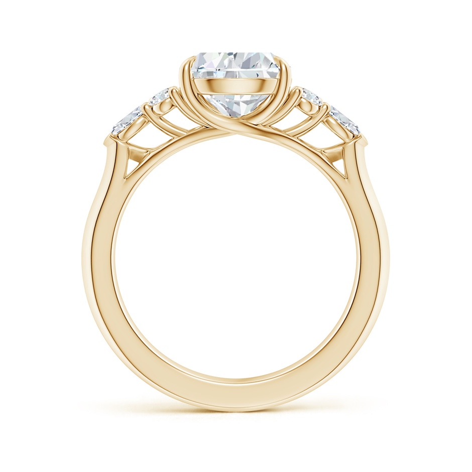 10x8mm FGVS Lab-Grown Pear Shape Diamond Side Stone Engagement Ring with Diamonds in Yellow Gold side 199