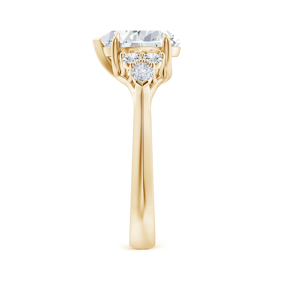 10x8mm FGVS Lab-Grown Pear Shape Diamond Side Stone Engagement Ring with Diamonds in Yellow Gold side 299
