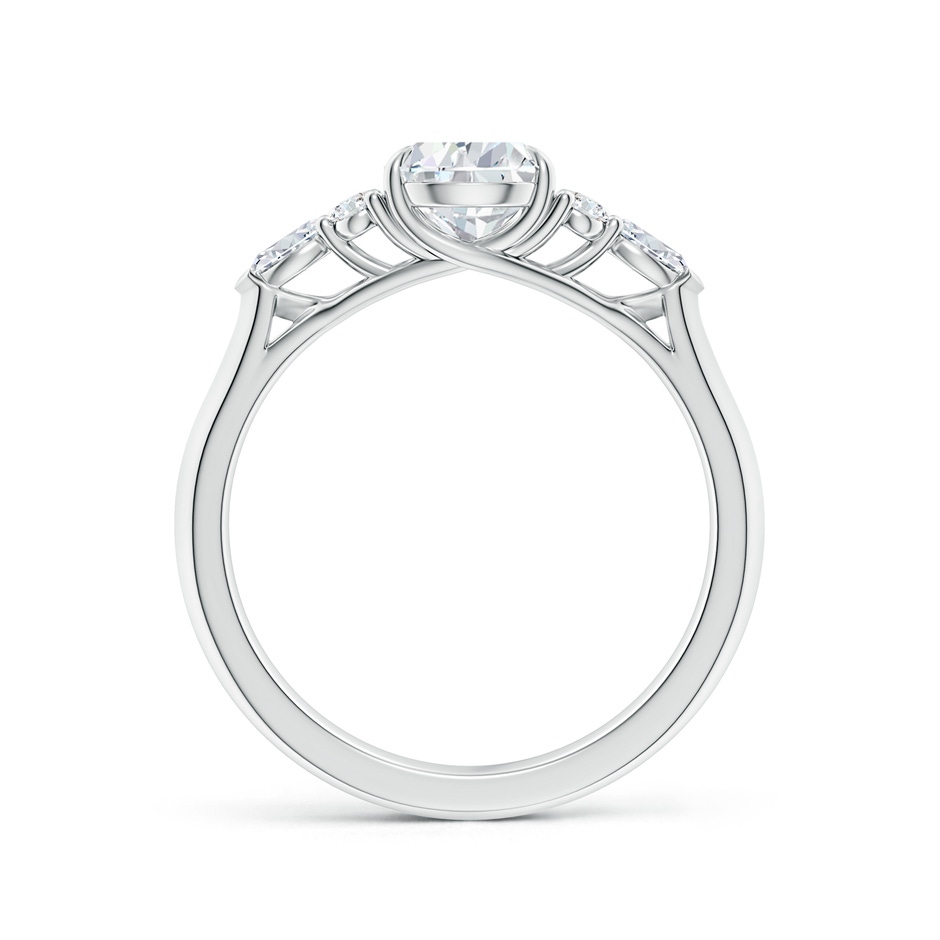 7.7x5.7mm FGVS Lab-Grown Pear Shape Diamond Side Stone Engagement Ring with Diamonds in P950 Platinum side 199