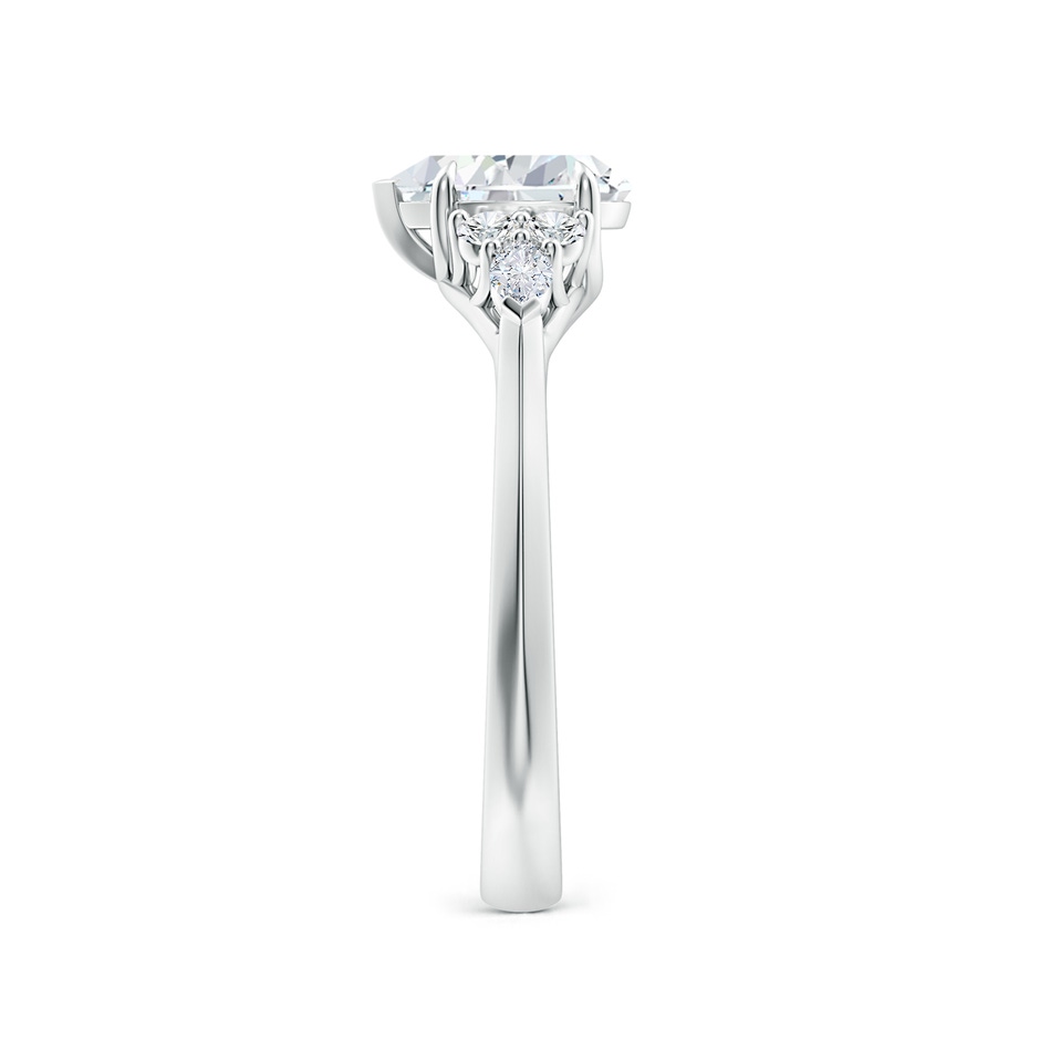 7.7x5.7mm FGVS Lab-Grown Pear Shape Diamond Side Stone Engagement Ring with Diamonds in P950 Platinum side 299