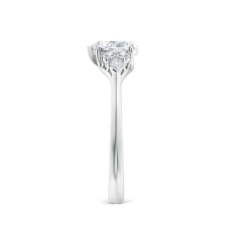 7x5mm FGVS Lab-Grown Pear Shape Diamond Side Stone Engagement Ring with Diamonds in 10K White Gold side 299