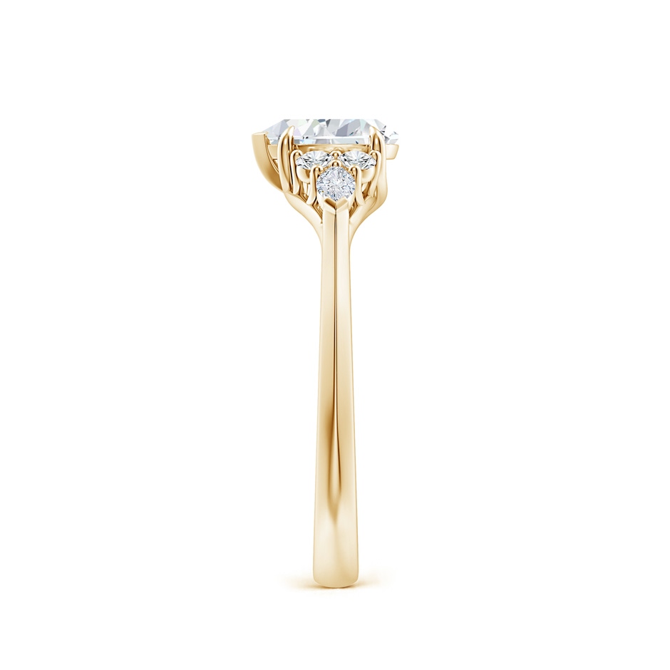 7x5mm FGVS Lab-Grown Pear Shape Diamond Side Stone Engagement Ring with Diamonds in 10K Yellow Gold side 299