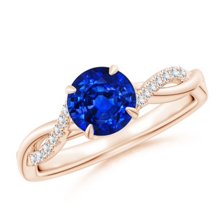 Round Lab-Grown Lab Grown Blue Sapphire