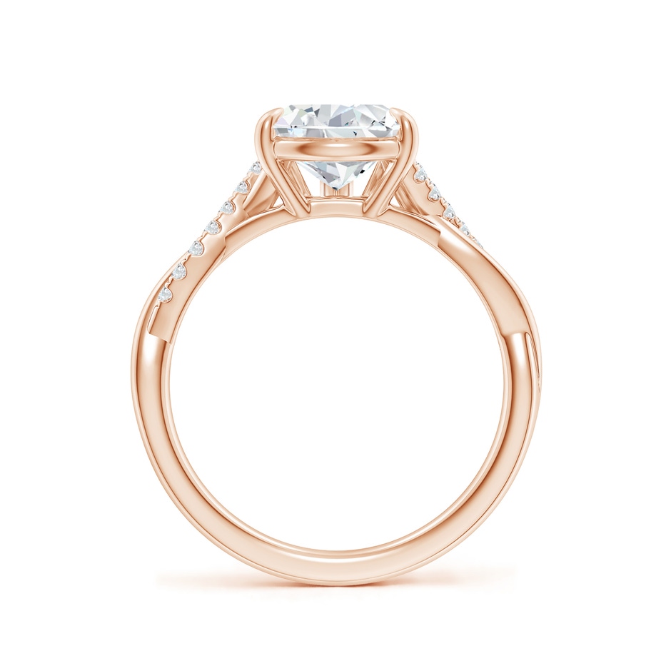 10x8mm FGVS Lab-Grown Pear-Shaped Diamond Twisted Shank Engagement Ring in Rose Gold side 199