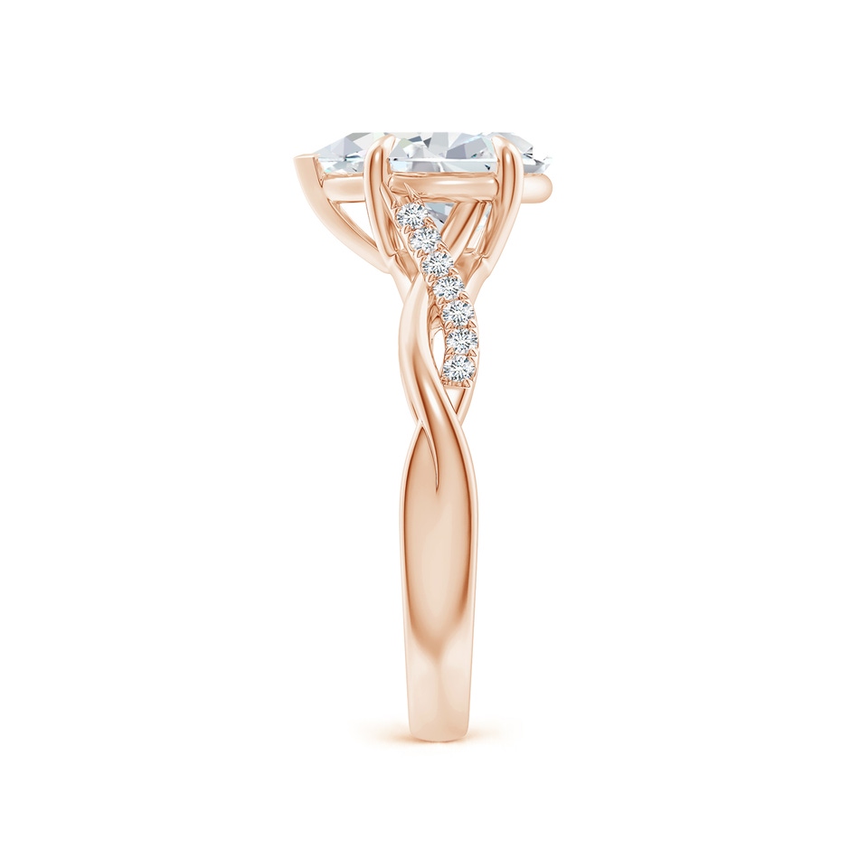 10x8mm FGVS Lab-Grown Pear-Shaped Diamond Twisted Shank Engagement Ring in Rose Gold side 299