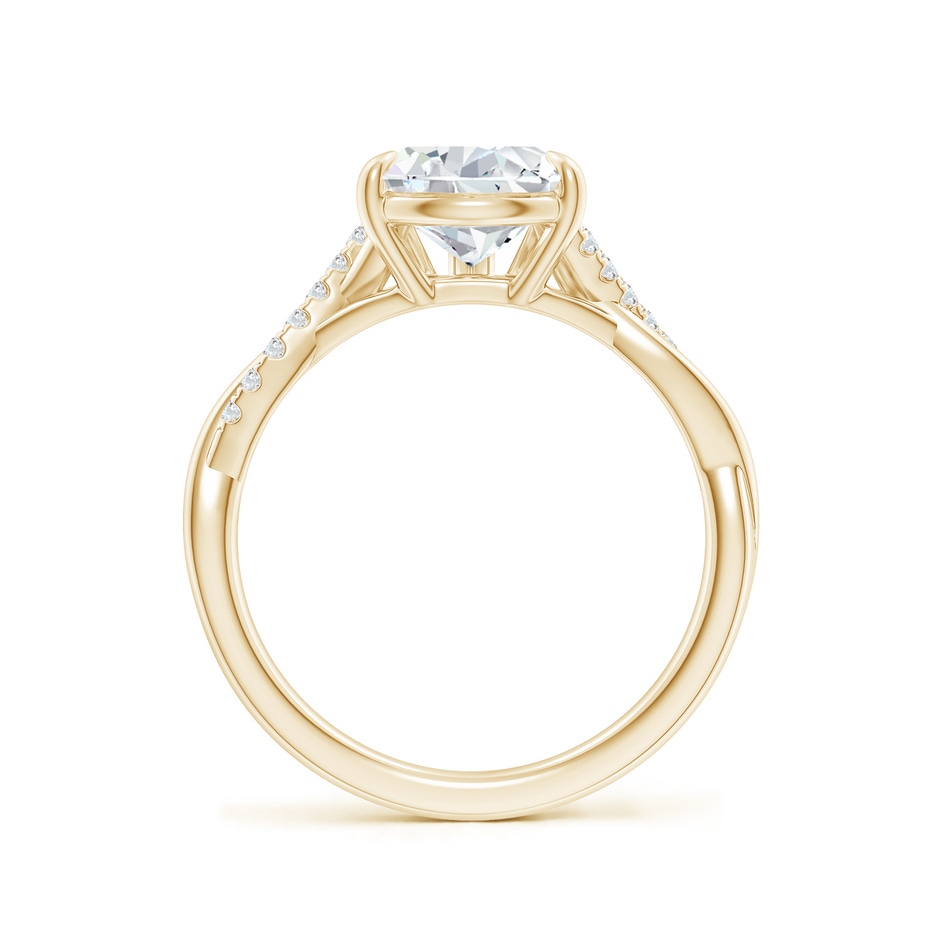 10x8mm FGVS Lab-Grown Pear-Shaped Diamond Twisted Shank Engagement Ring in Yellow Gold side 199