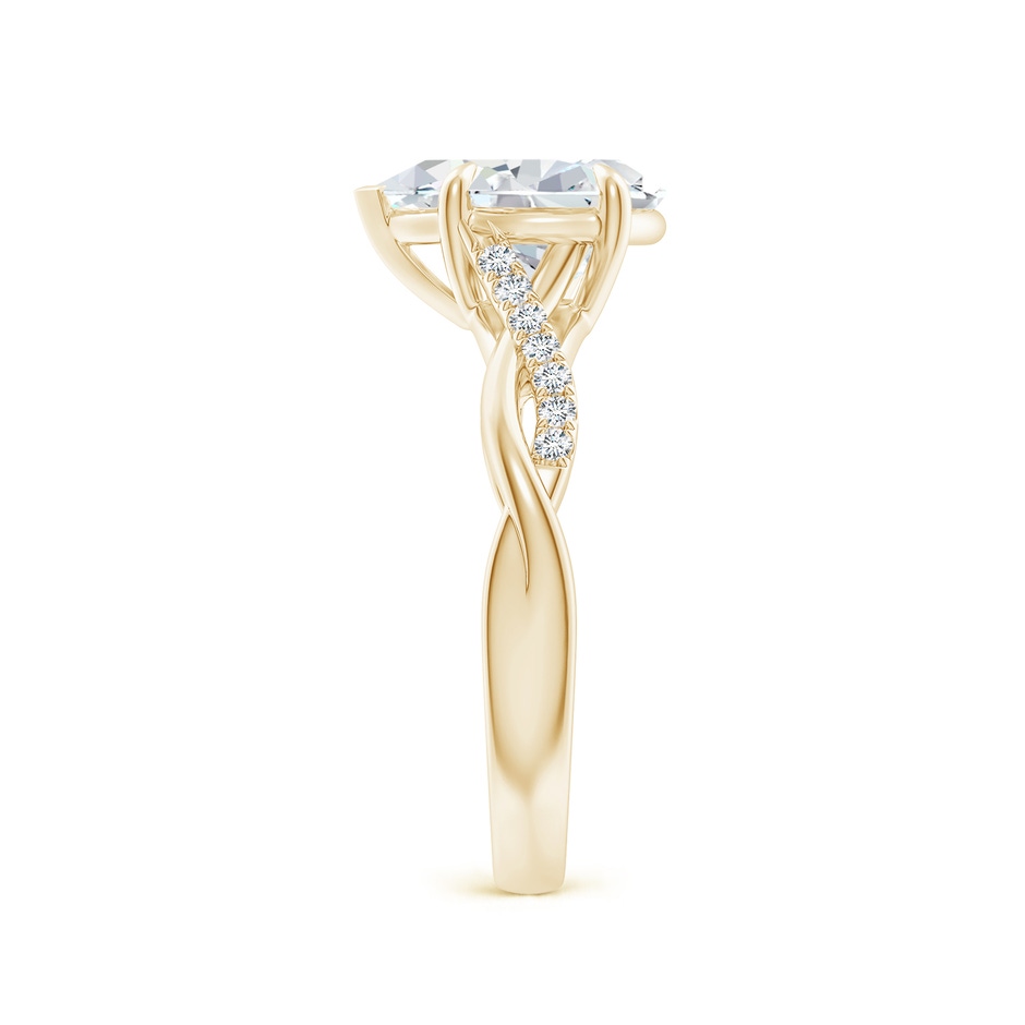 10x8mm FGVS Lab-Grown Pear-Shaped Diamond Twisted Shank Engagement Ring in Yellow Gold side 299