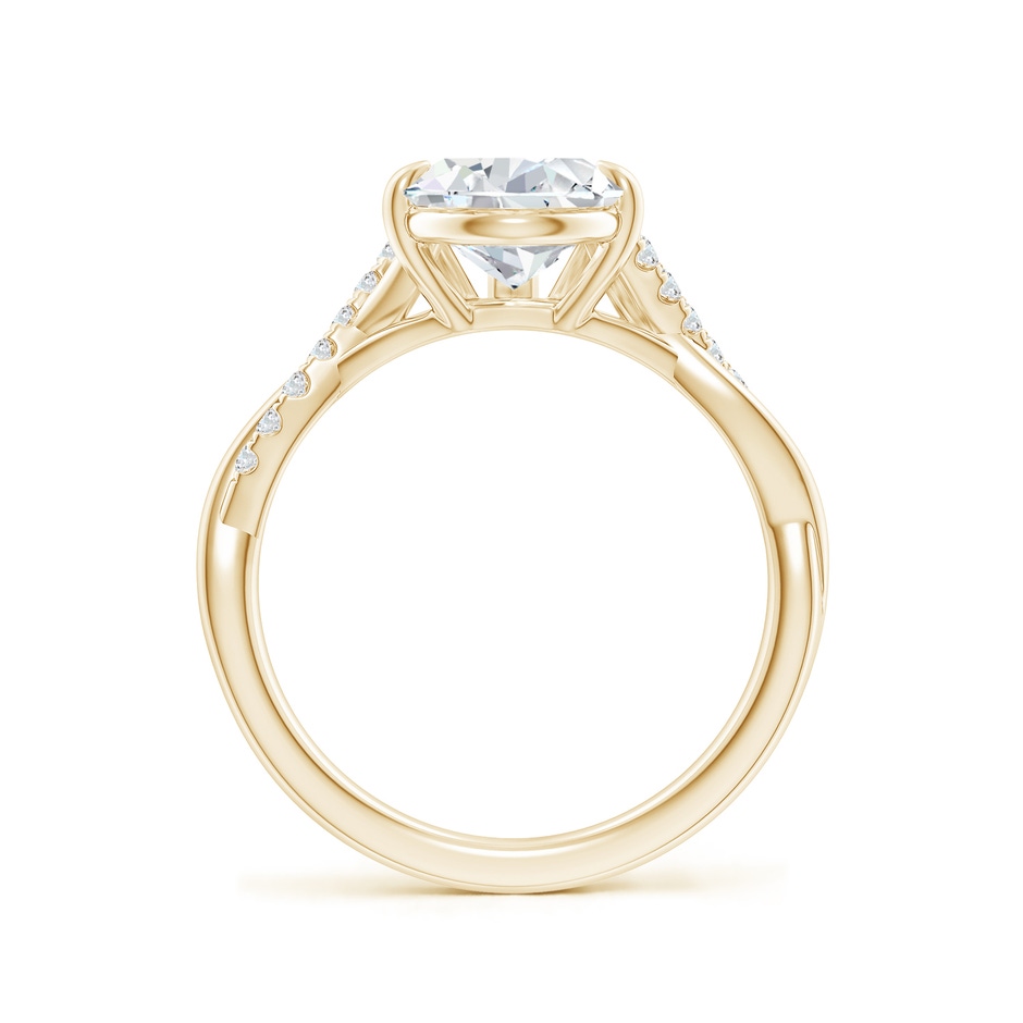 14x8mm FGVS Lab-Grown Pear-Shaped Diamond Twisted Shank Engagement Ring in Yellow Gold side 199