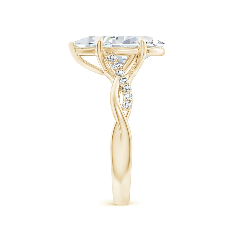 14x8mm FGVS Lab-Grown Pear-Shaped Diamond Twisted Shank Engagement Ring in Yellow Gold side 299