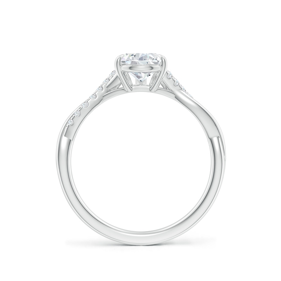 7.7x5.7mm FGVS Lab-Grown Pear-Shaped Diamond Twisted Shank Engagement Ring in P950 Platinum side 199
