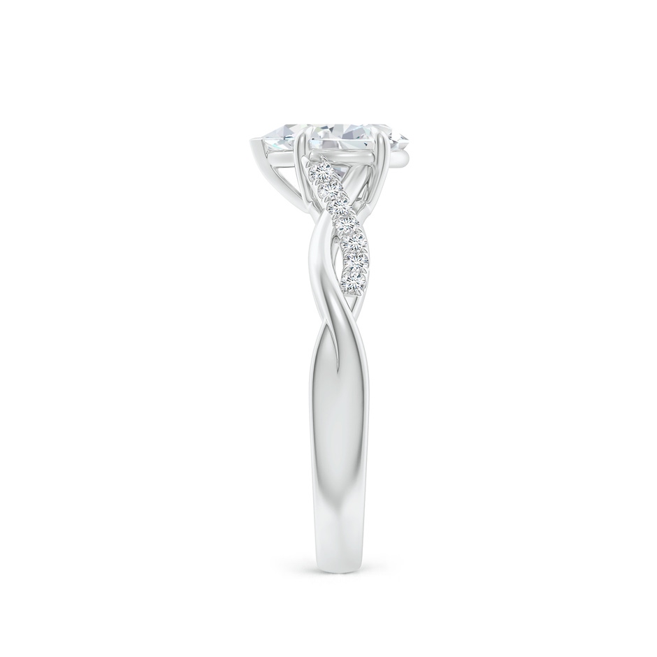 7.7x5.7mm FGVS Lab-Grown Pear-Shaped Diamond Twisted Shank Engagement Ring in P950 Platinum side 299