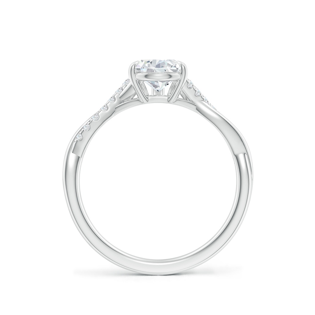 7.7x5.7mm FGVS Lab-Grown Pear-Shaped Diamond Twisted Shank Engagement Ring in White Gold - side 199
