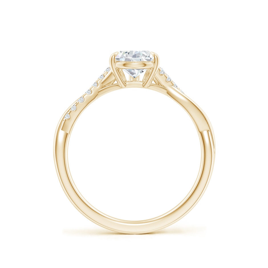 7.7x5.7mm FGVS Lab-Grown Pear-Shaped Diamond Twisted Shank Engagement Ring in Yellow Gold side 199