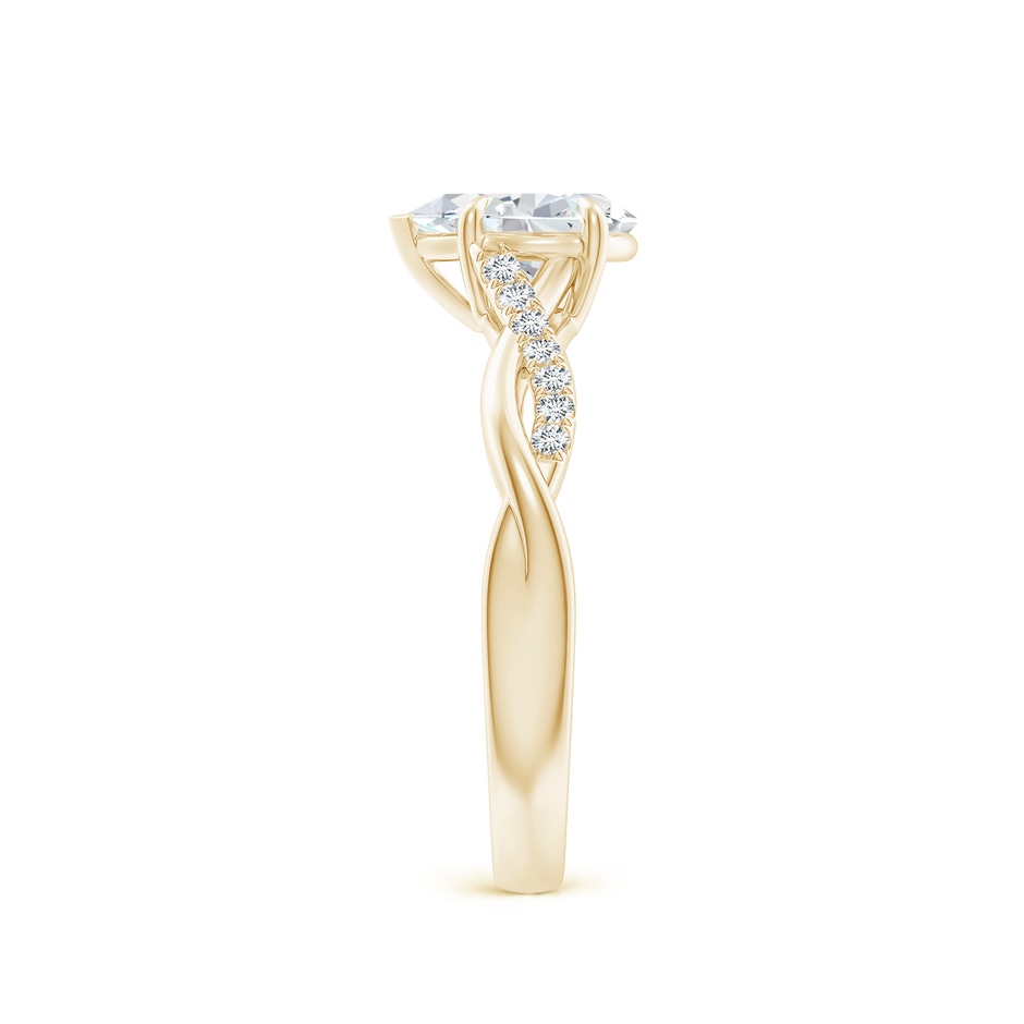 7.7x5.7mm FGVS Lab-Grown Pear-Shaped Diamond Twisted Shank Engagement Ring in Yellow Gold side 299