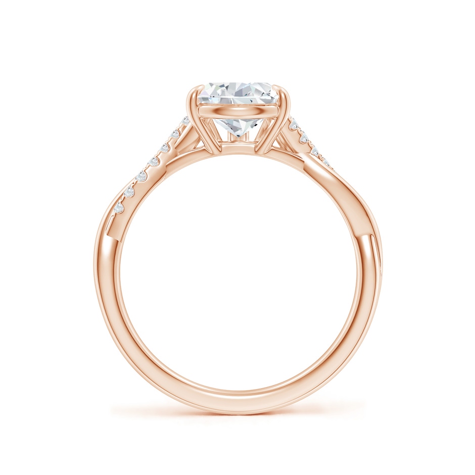 9x7mm FGVS Lab-Grown Pear-Shaped Diamond Twisted Shank Engagement Ring in Rose Gold side 199