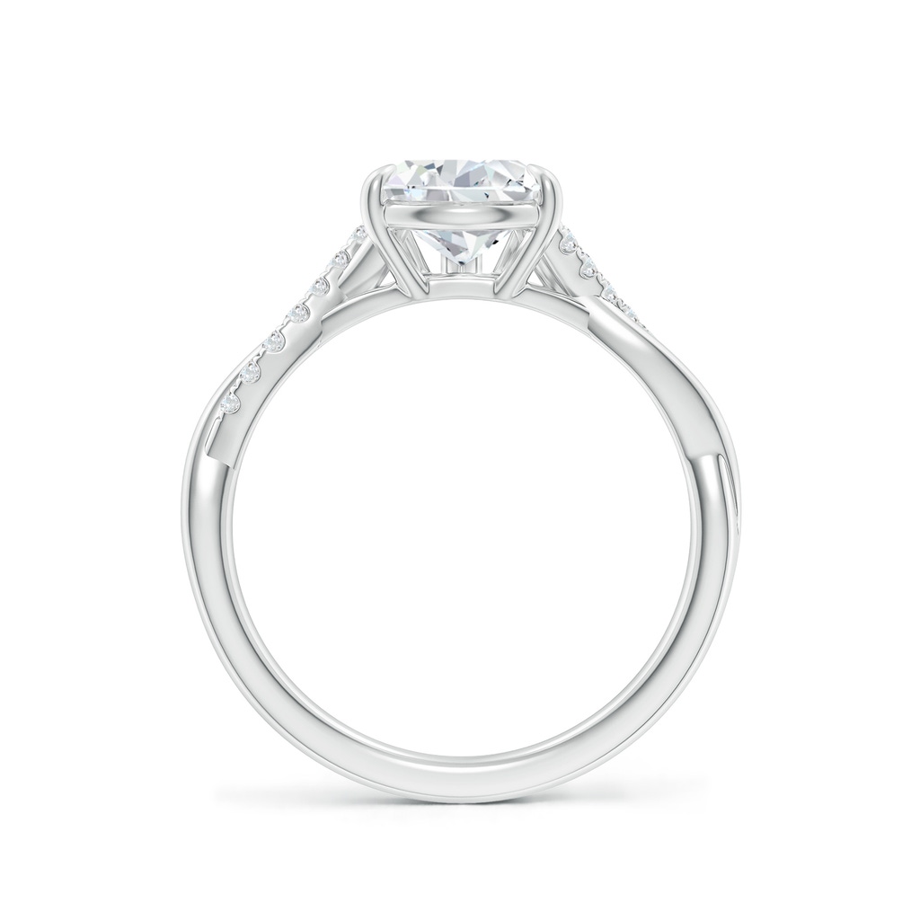 9x7mm FGVS Lab-Grown Pear-Shaped Diamond Twisted Shank Engagement Ring in White Gold - side 199