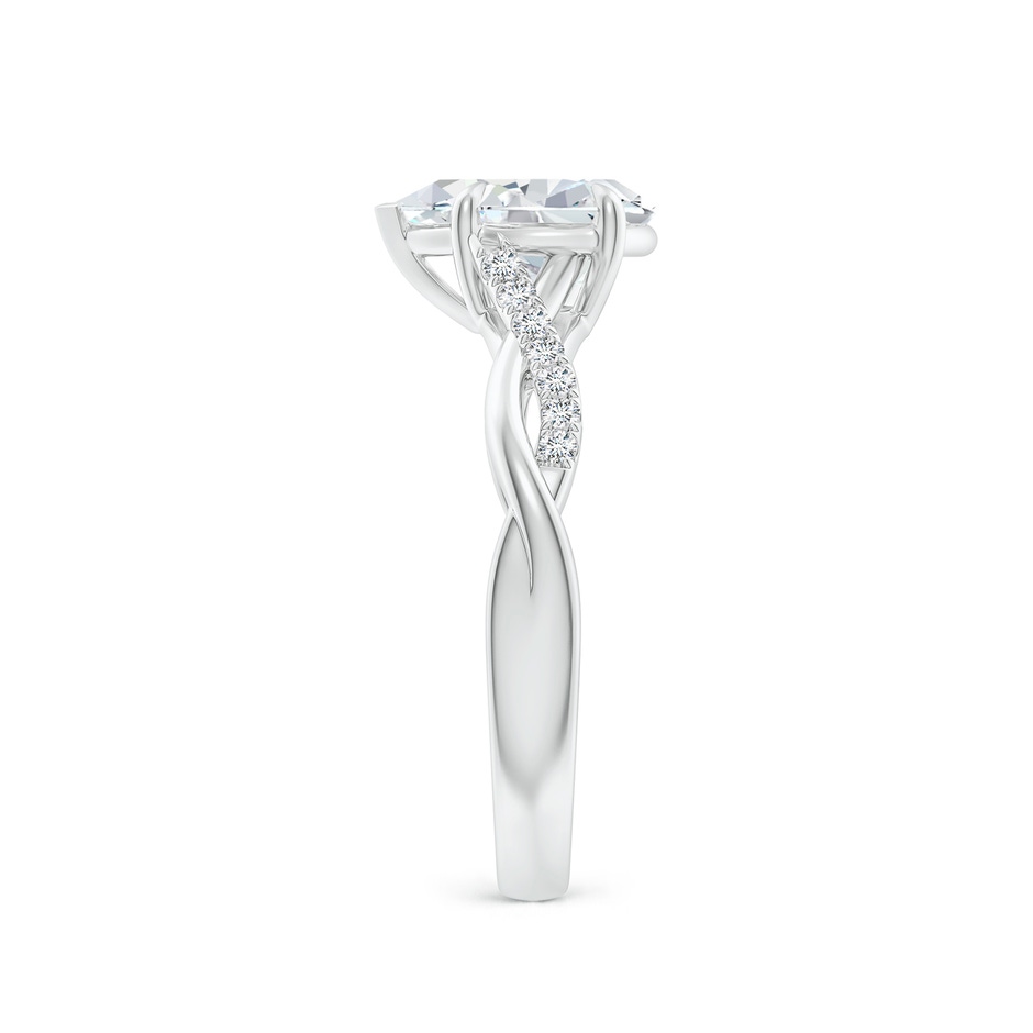 9x7mm FGVS Lab-Grown Pear-Shaped Diamond Twisted Shank Engagement Ring in White Gold side 299