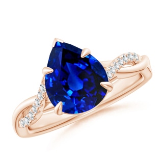 Pear Lab-Grown Lab Grown Blue Sapphire