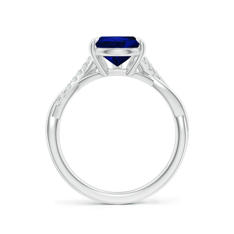 10x8mm Labgrown Lab-Grown Pear-Shaped Blue Sapphire Twisted Shank Engagement Ring in P950 Platinum side 199