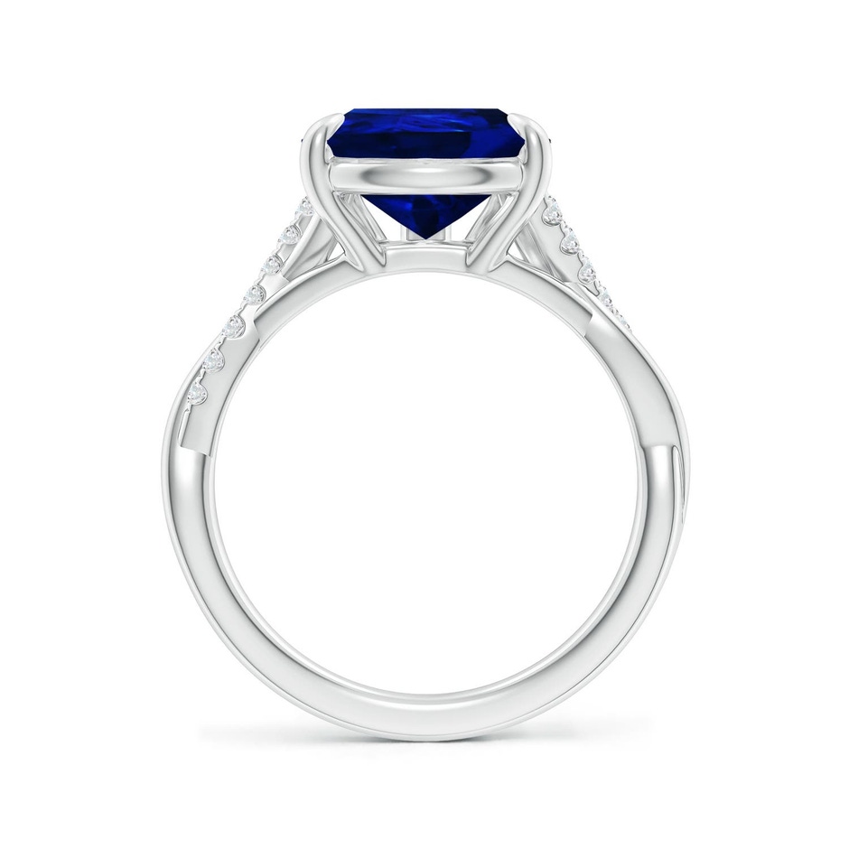 12x10mm Labgrown Lab-Grown Pear-Shaped Blue Sapphire Twisted Shank Engagement Ring in P950 Platinum side 199
