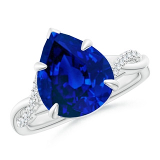 Pear Lab-Grown Lab Grown Blue Sapphire