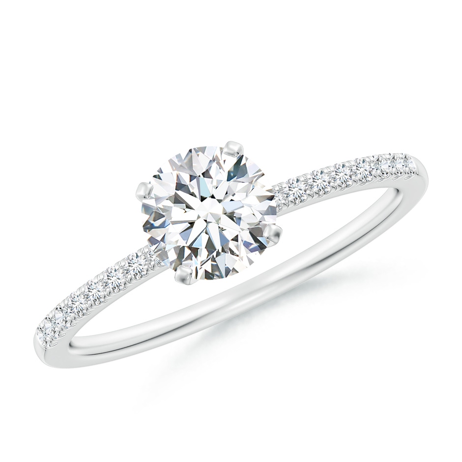 5.9mm FGVS Lab-Grown Peg Head Round Diamond Classic Engagement Ring in P950 Platinum 