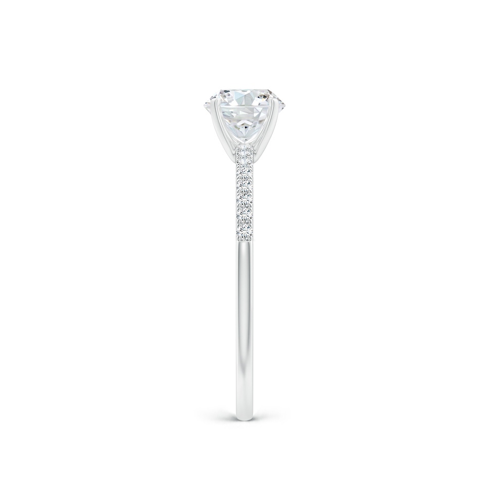 5.9mm FGVS Lab-Grown Peg Head Round Diamond Classic Engagement Ring in P950 Platinum side 299