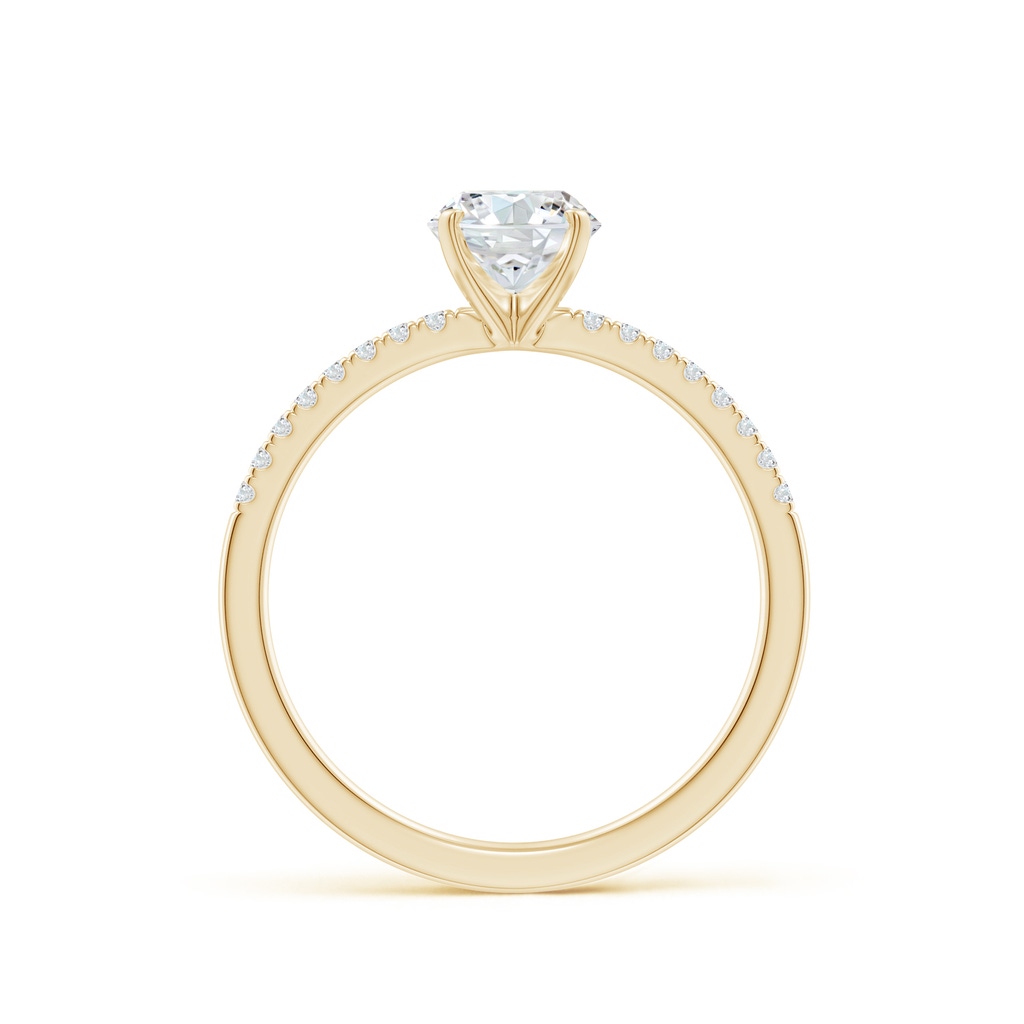 5.9mm FGVS Lab-Grown Peg Head Round Diamond Classic Engagement Ring in Yellow Gold - side 199