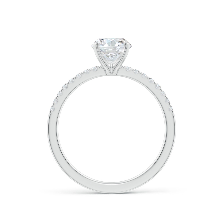 6.4mm FGVS Lab-Grown Peg Head Round Diamond Classic Engagement Ring in 18K White Gold side 199