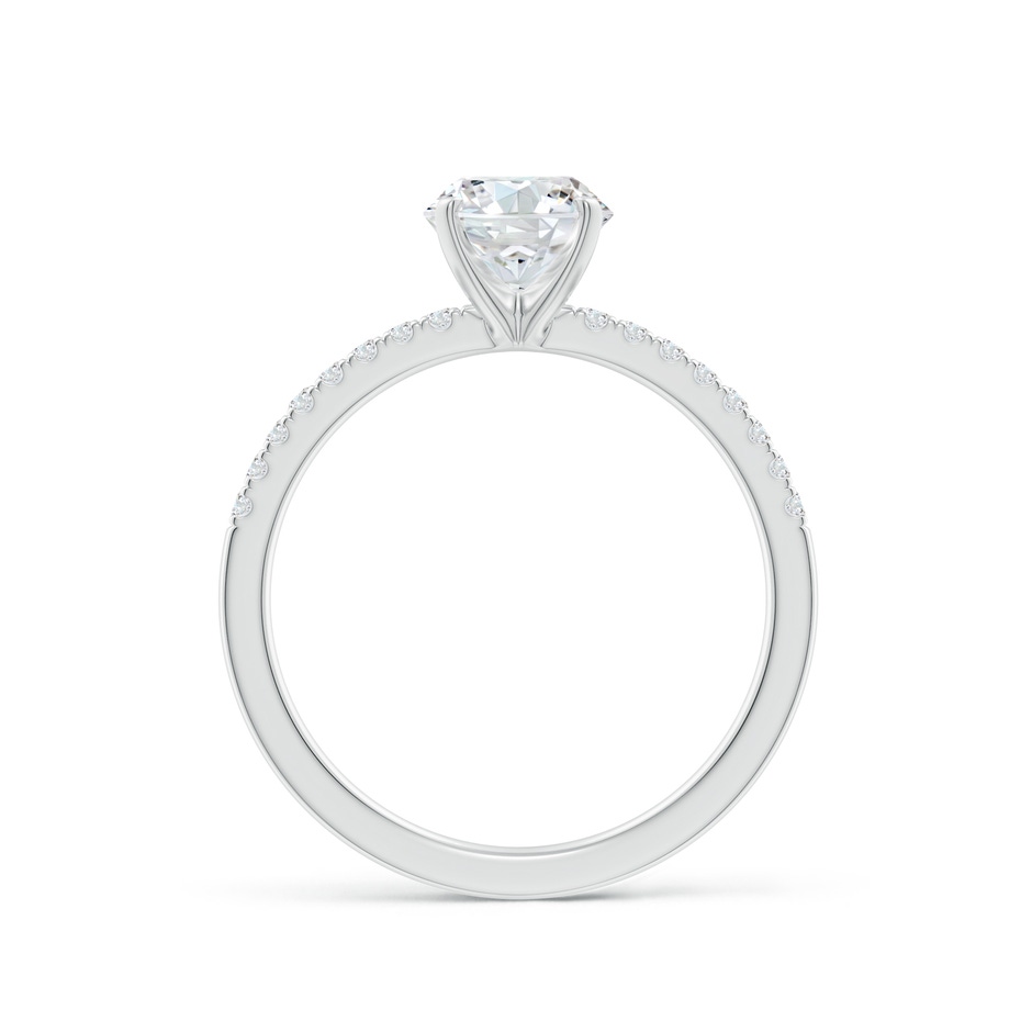 6.4mm FGVS Lab-Grown Peg Head Round Diamond Classic Engagement Ring in P950 Platinum side 199