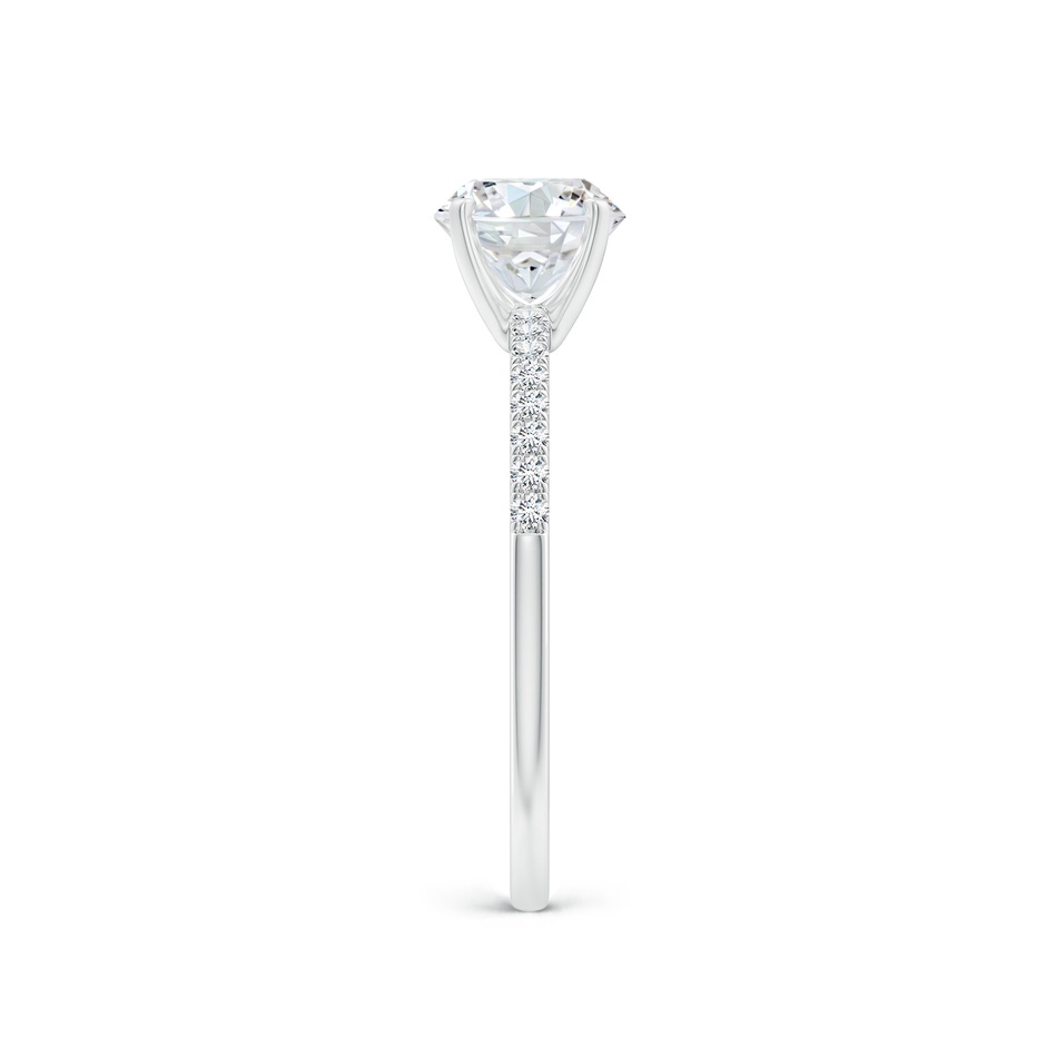 6.4mm FGVS Lab-Grown Peg Head Round Diamond Classic Engagement Ring in P950 Platinum side 299
