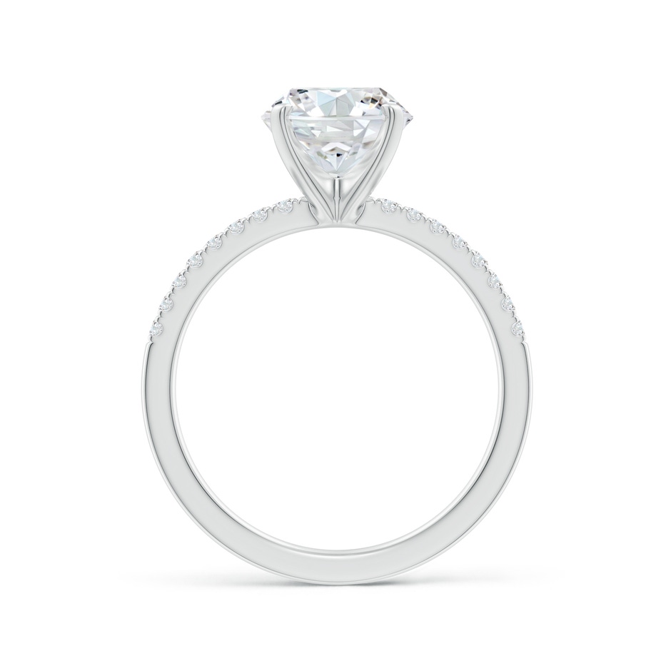 8mm FGVS Lab-Grown Peg Head Round Diamond Classic Engagement Ring in P950 Platinum side 199