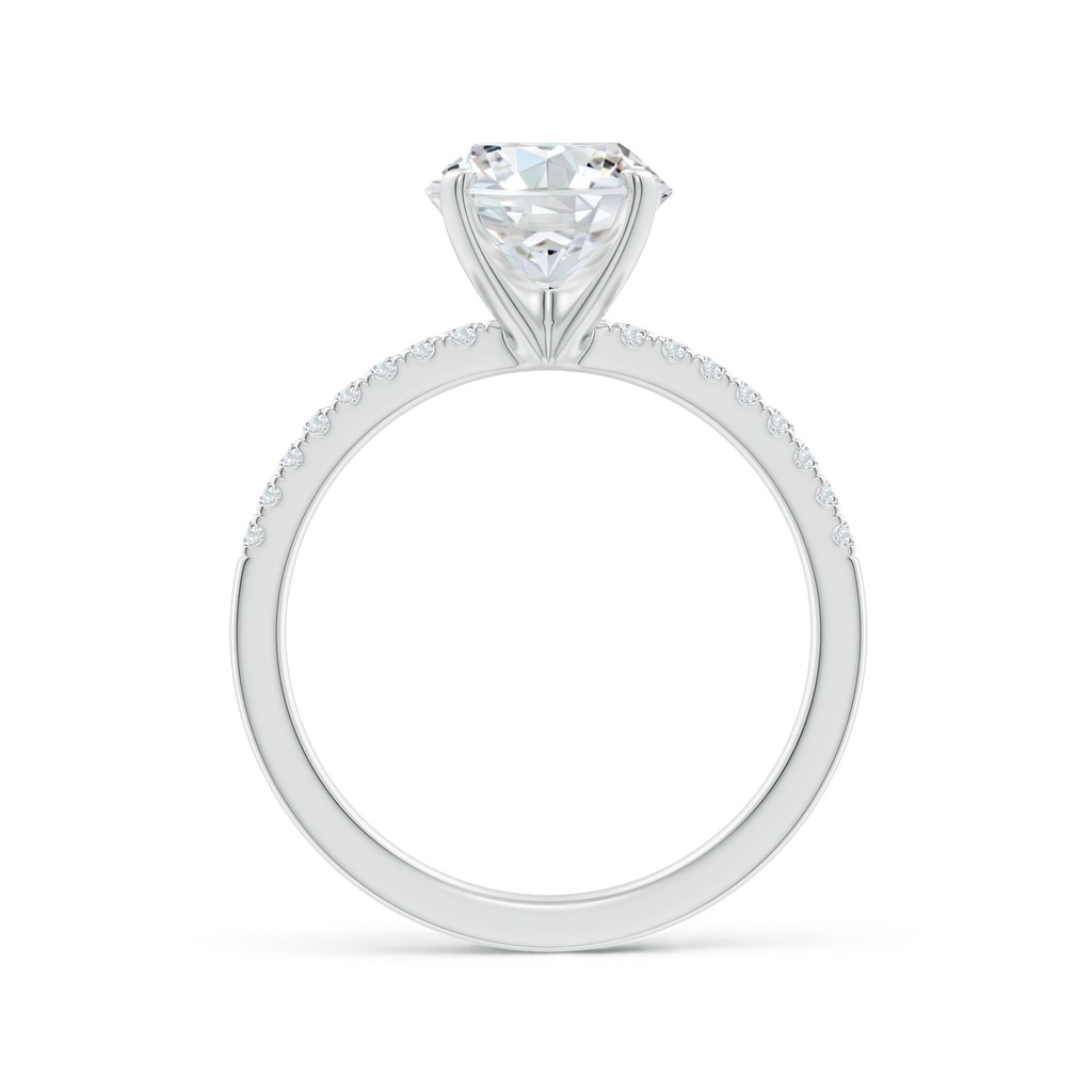 8mm FGVS Lab-Grown Peg Head Round Diamond Classic Engagement Ring in White Gold - side 199