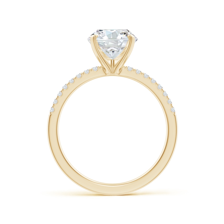 8mm FGVS Lab-Grown Peg Head Round Diamond Classic Engagement Ring in Yellow Gold side 199