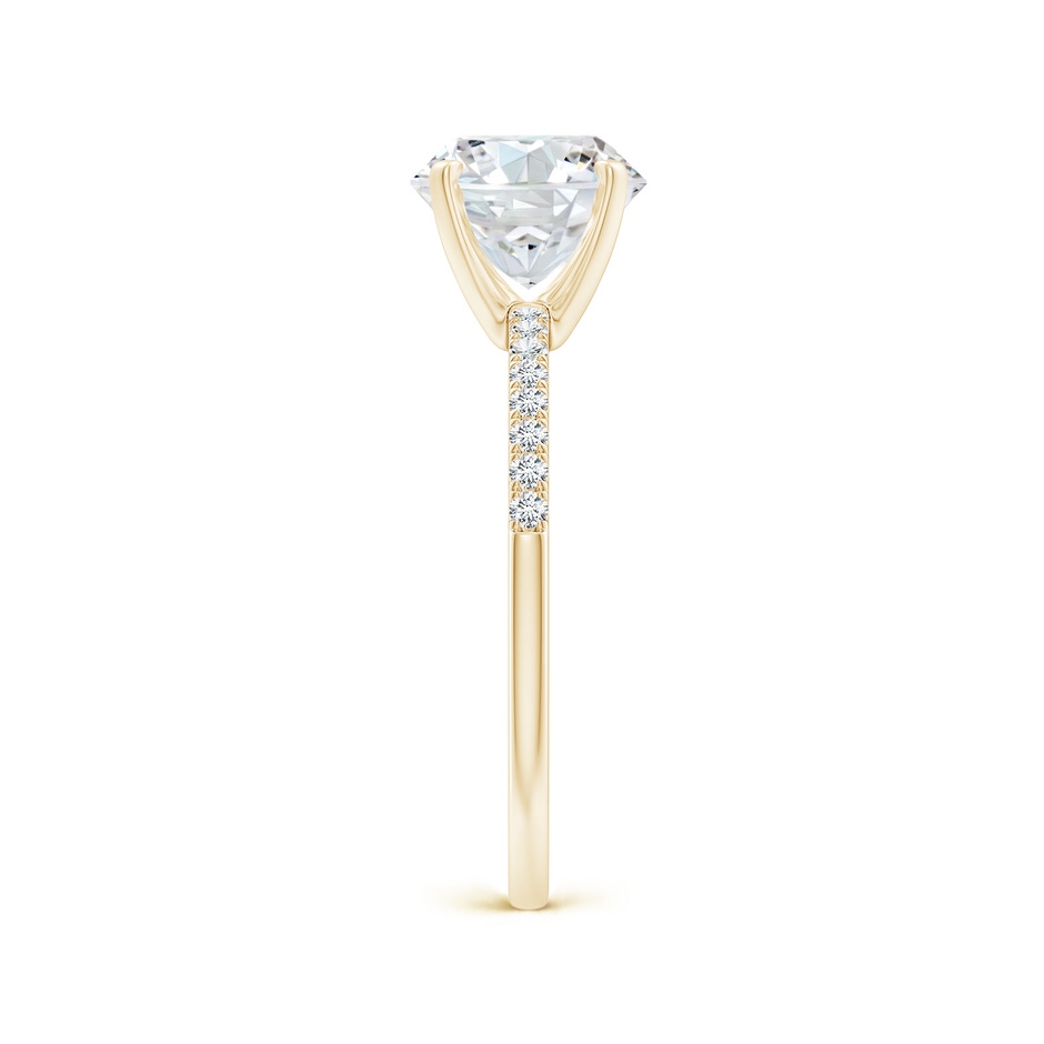 8mm FGVS Lab-Grown Peg Head Round Diamond Classic Engagement Ring in Yellow Gold side 299