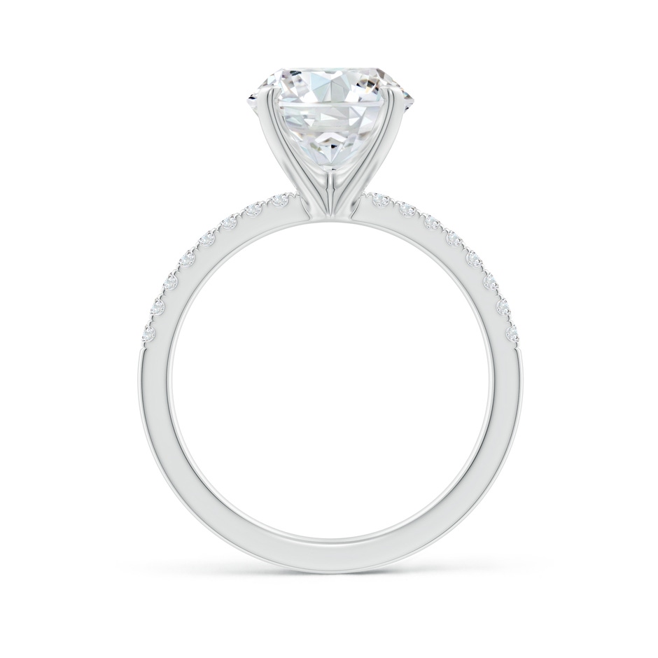 9.2mm FGVS Lab-Grown Peg Head Round Diamond Classic Engagement Ring in 18K White Gold side 199