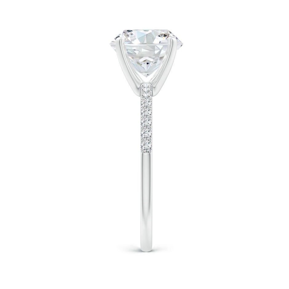 9.2mm FGVS Lab-Grown Peg Head Round Diamond Classic Engagement Ring in 18K White Gold side 299