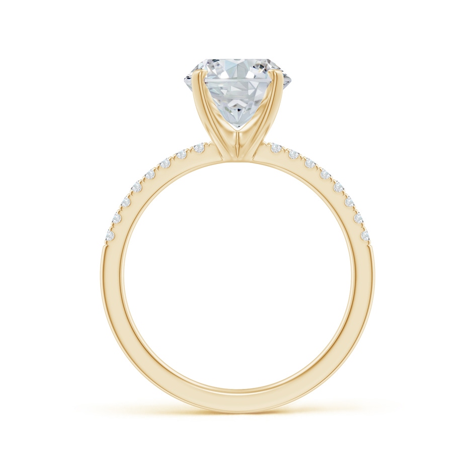 10x8mm FGVS Lab-Grown Peg Head Oval Diamond Classic Engagement Ring in 18K Yellow Gold side 199