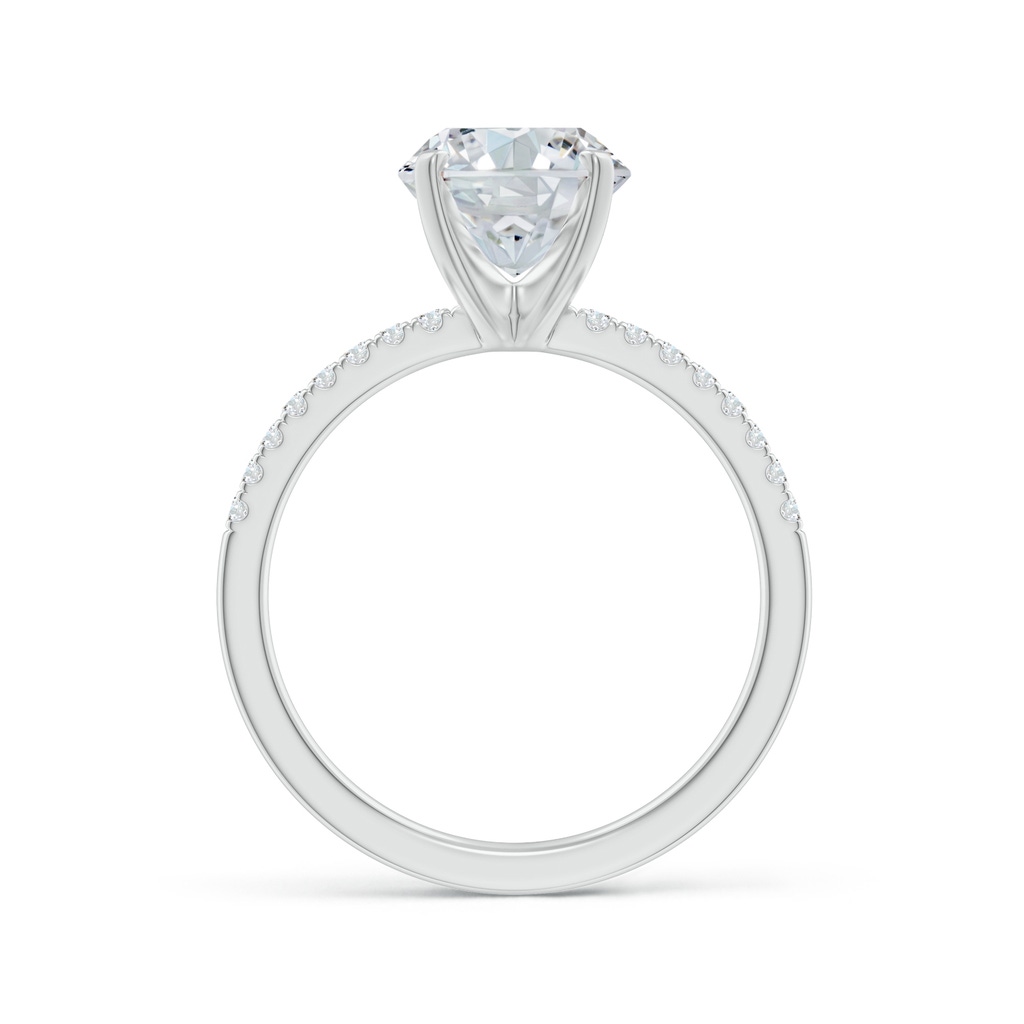 10x8mm FGVS Lab-Grown Peg Head Oval Diamond Classic Engagement Ring in P950 Platinum - side 199