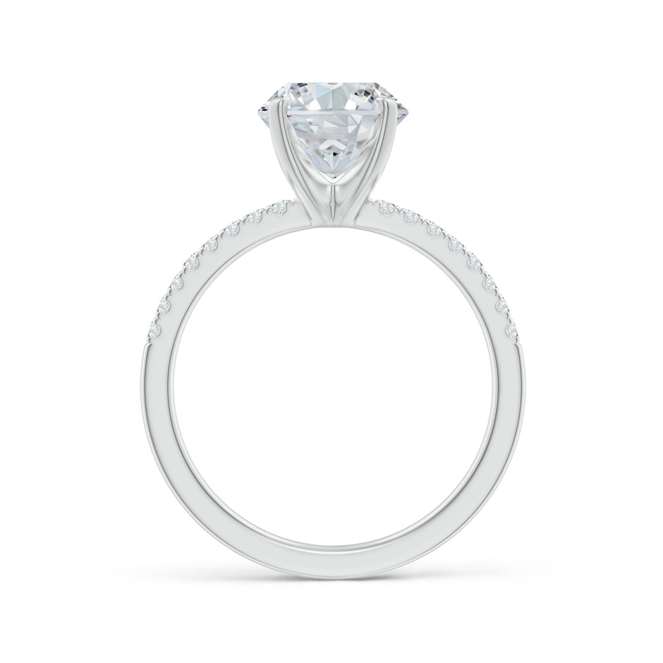 10x8mm FGVS Lab-Grown Peg Head Oval Diamond Classic Engagement Ring in P950 Platinum side 199
