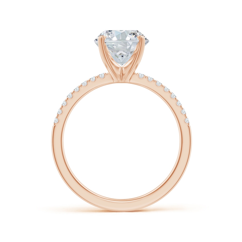 10x8mm FGVS Lab-Grown Peg Head Oval Diamond Classic Engagement Ring in Rose Gold side 199
