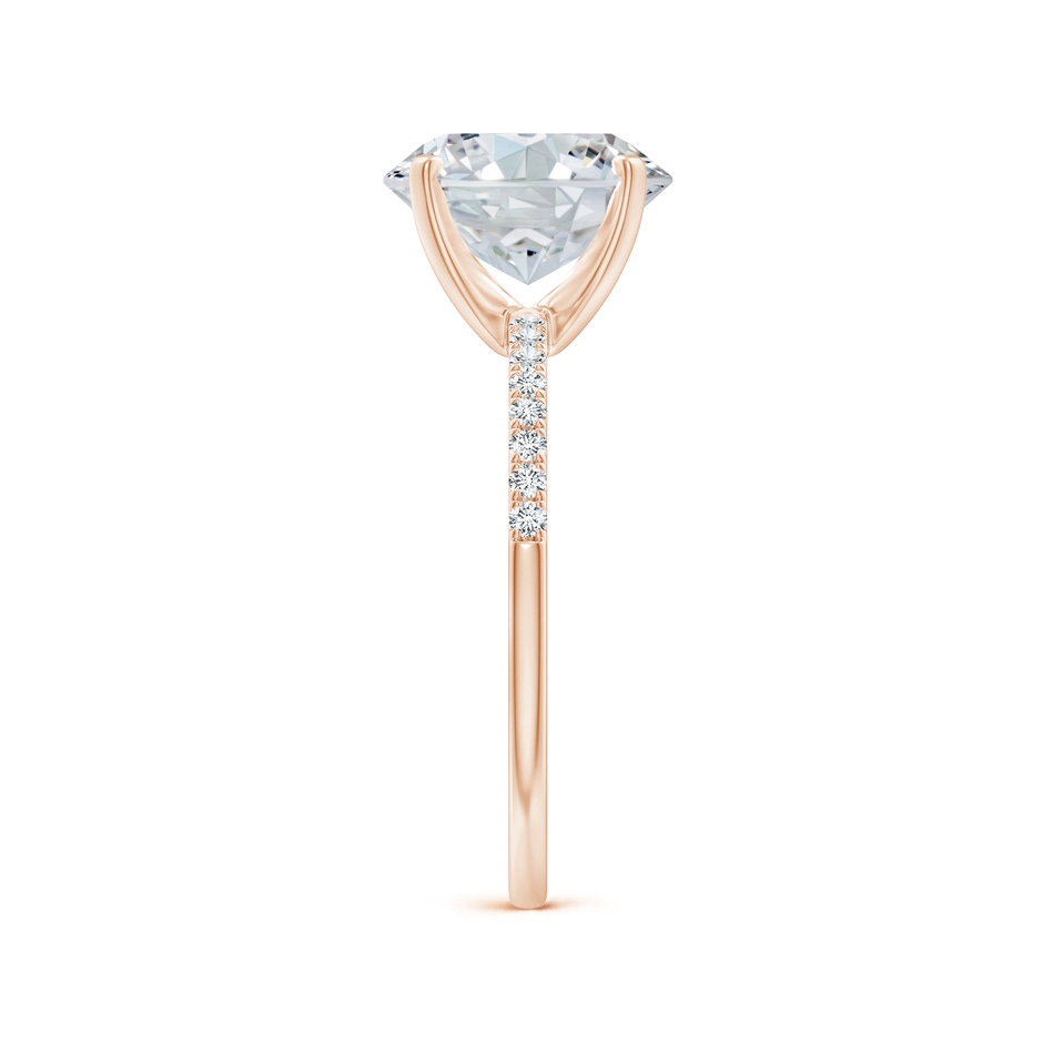 10x8mm FGVS Lab-Grown Peg Head Oval Diamond Classic Engagement Ring in Rose Gold side 299