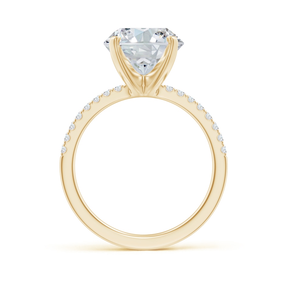 11.5x9mm FGVS Lab-Grown Peg Head Oval Diamond Classic Engagement Ring in Yellow Gold side 199